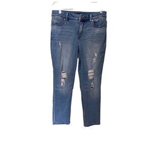 Chicos So Slimming Girlfriend Crop Jeans Chicos Sz 0 US 4 Small  Light Wash  sha